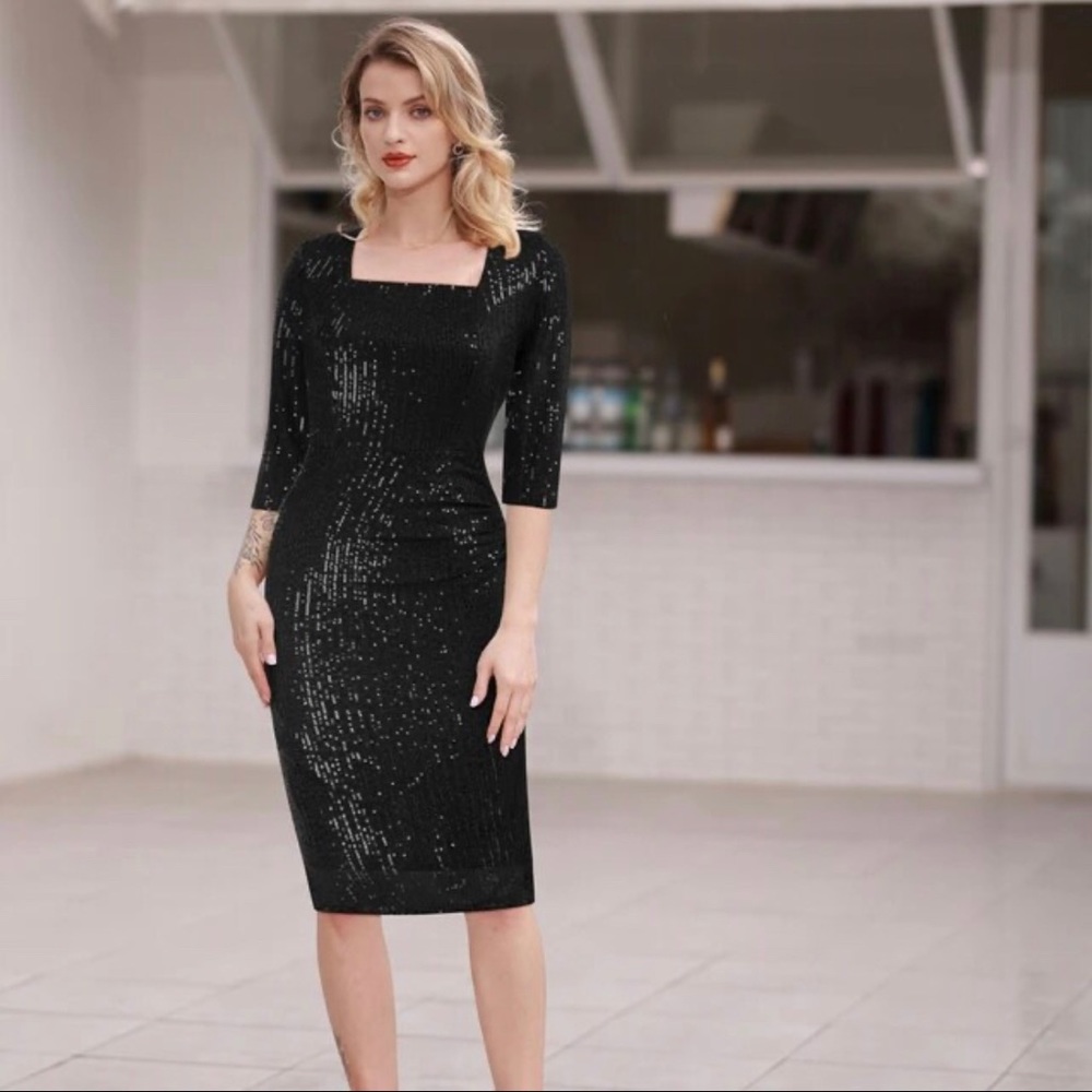 Black cocktail dress